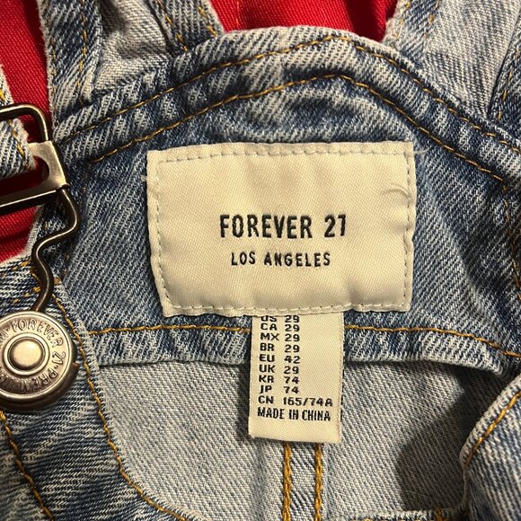 Forever 21 Button Up Denim Overalls - Picture 3 of 3